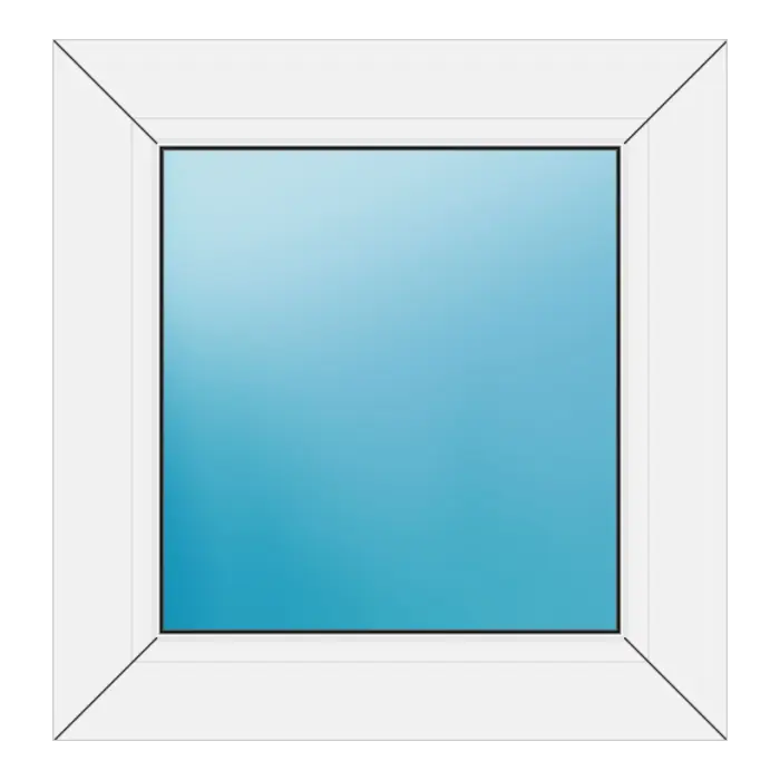 Festverglasung aus Kunststoff 50x52 cm Weiß