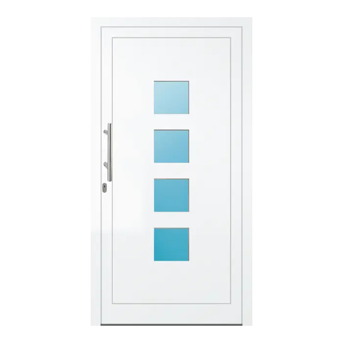 Haustür Aluminium 110x210 cm Prezo Top 09 Verkehrsweiß RAL 9016