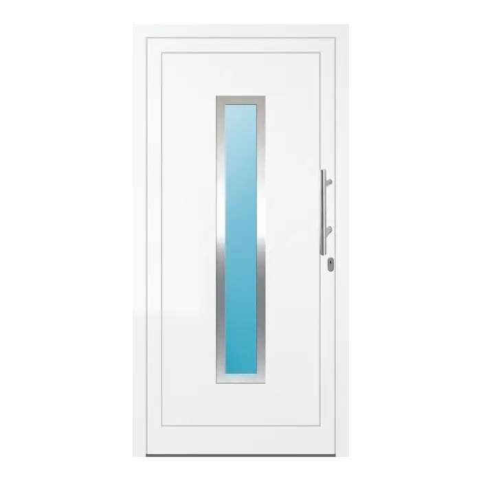 Haustür Aluminium 100x200 cm Prezo Top 05 Verkehrsweiß RAL 9016