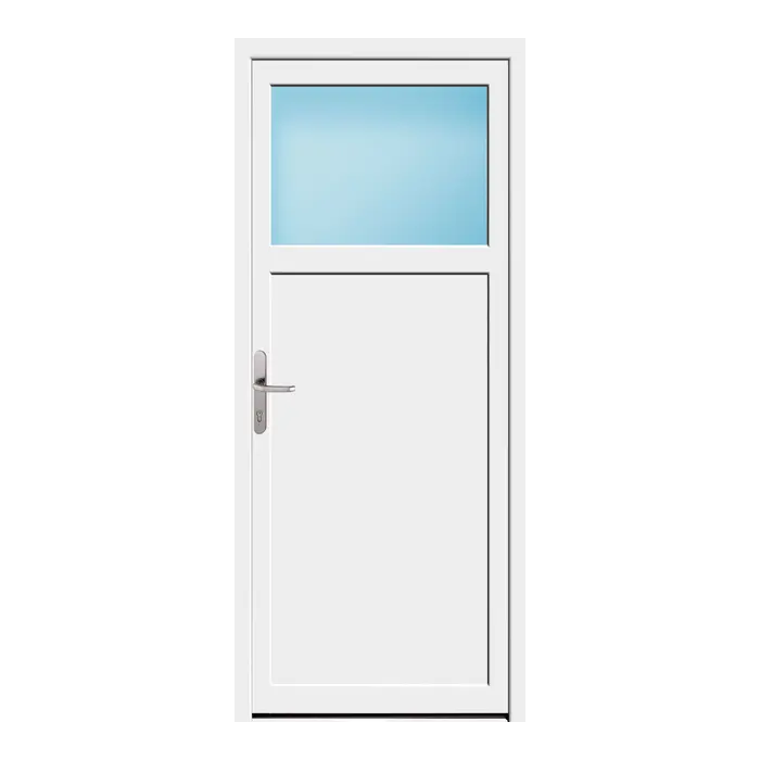 Nebeneingangstür 83x195 cm 1/3 Glas Weiß
