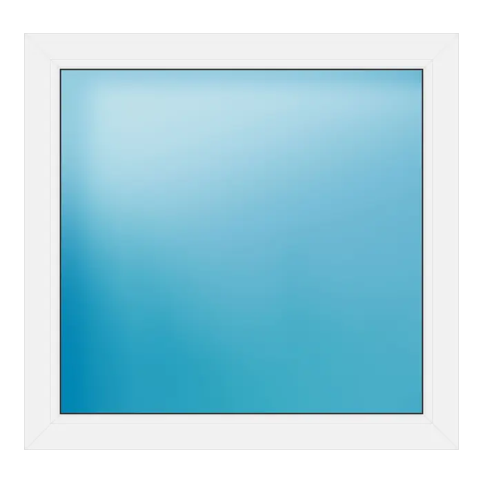 Festverglasung aus Kunststoff 97x93 cm Weiß