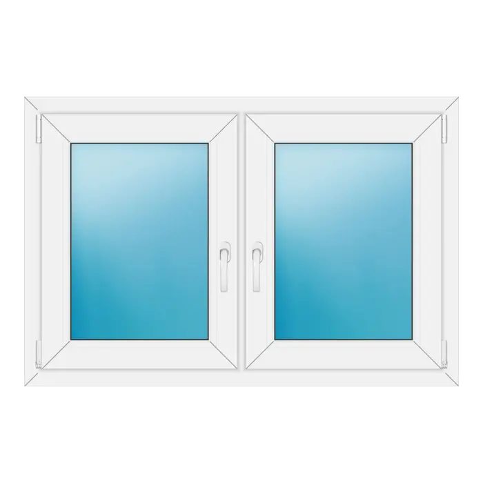 Zweiflügeliges Kunststofffenster 120x80 cm Golden Oak genarbt