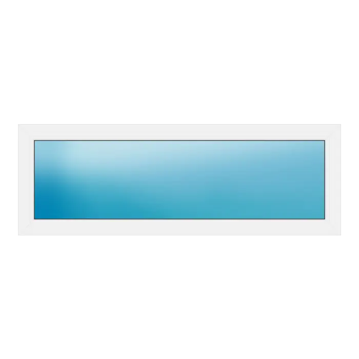 Festverglasung aus Kunststoff 160x55 cm Weiß