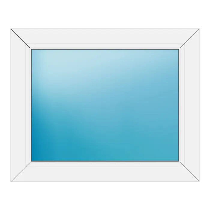 Festverglasung aus Kunststoff 74x60 cm Weiß