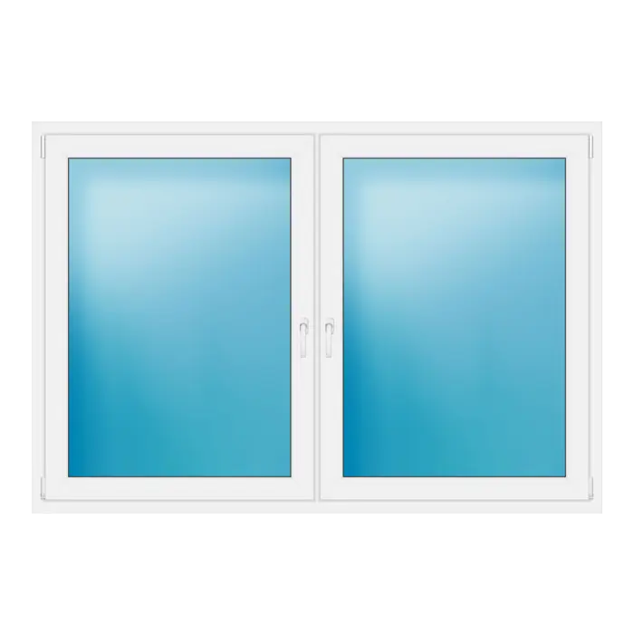 Zweiflügeliges Kunststofffenster 200x137,5 cm Weiß