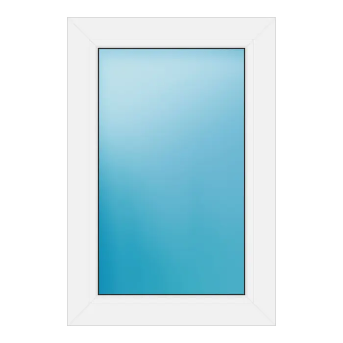 Festverglasung aus Kunststoff 54x80 cm Weiß