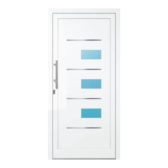 Haustür Aluminium 100x210 cm Prezo Top 18 Verkehrsweiß RAL 9016