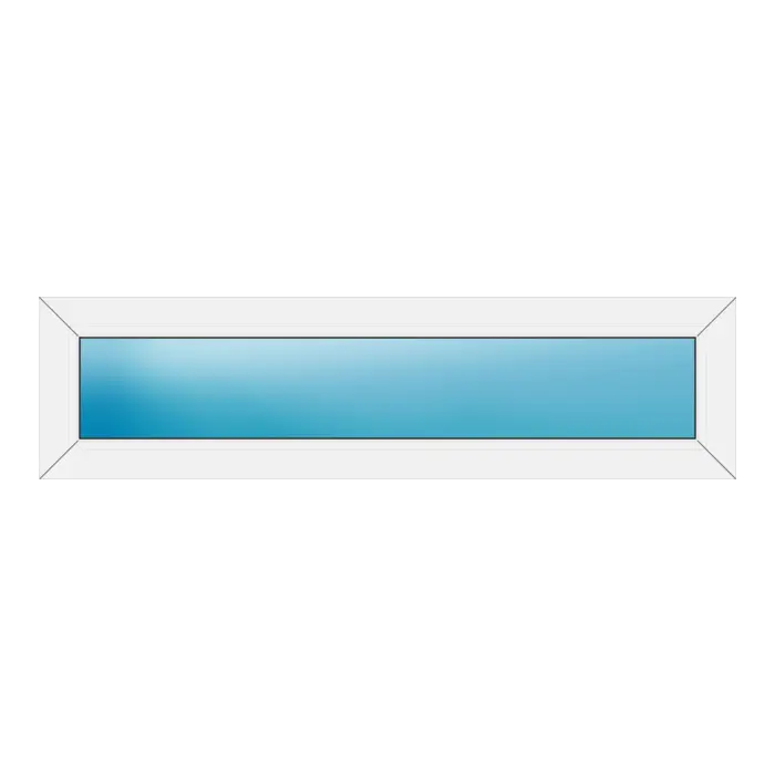 Festverglasung aus Kunststoff 138x36 cm Weiß