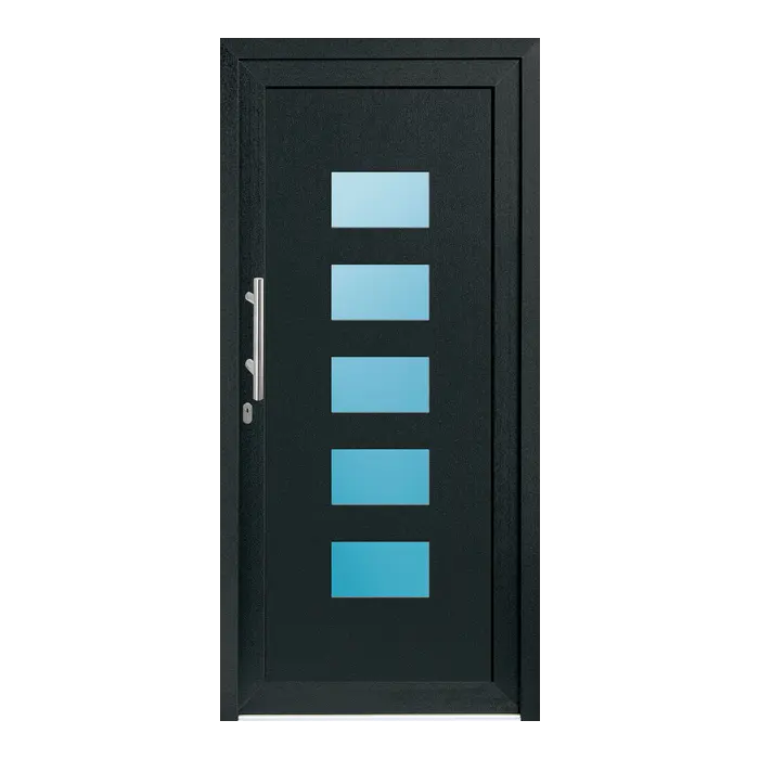 Haustür Kunststoff 104x222 cm Merkur Anthrazit-Grau genarbt
