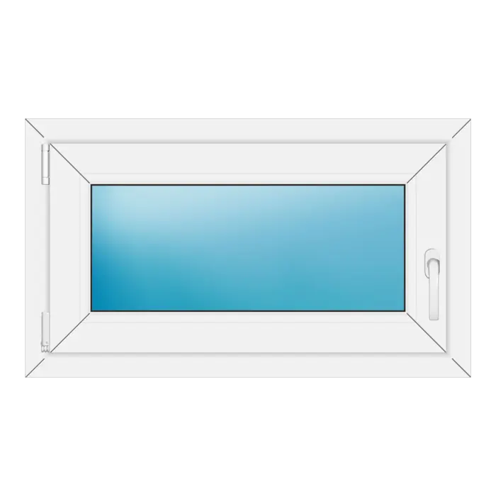 Einflügeliges Kunststofffenster 86,5x50,1 cm Weiß