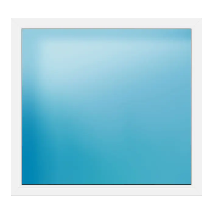 Festverglasung aus Kunststoff 140x130 cm Weiß