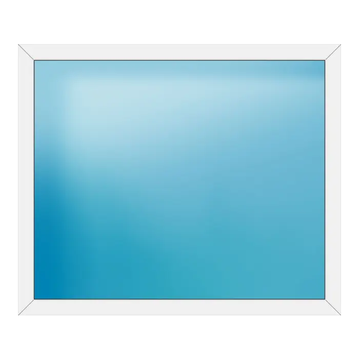 Festverglasung aus Kunststoff 162x136 cm Weiß