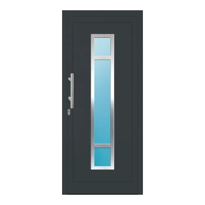 Haustür Aluminium 92x210 cm Prezo Top 01 Anthrazitgrau RAL 7016