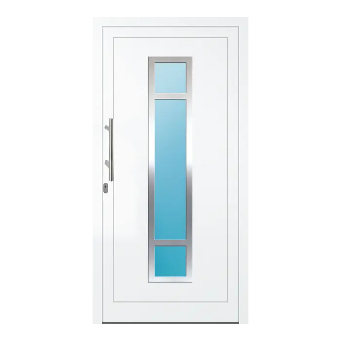 Haustür Aluminium 98x193 cm Prezo Top 01 Verkehrsweiß RAL 9016