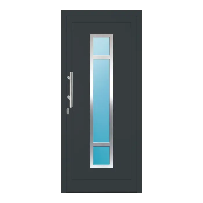 Haustür Aluminium 90x204 cm Prezo Top 01 Anthrazitgrau RAL 7016