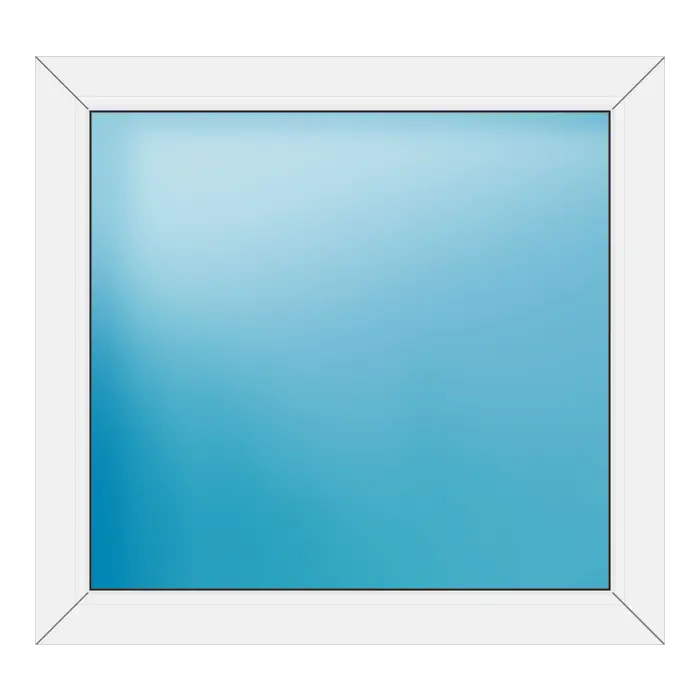 Festverglasung aus Kunststoff 92x86 cm Weiß