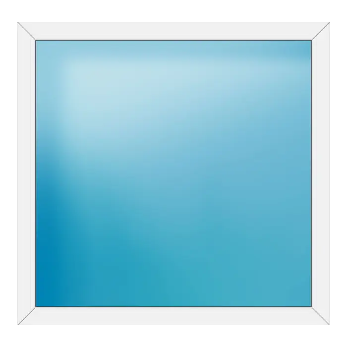 Festverglasung aus Kunststoff 138x134 cm Weiß