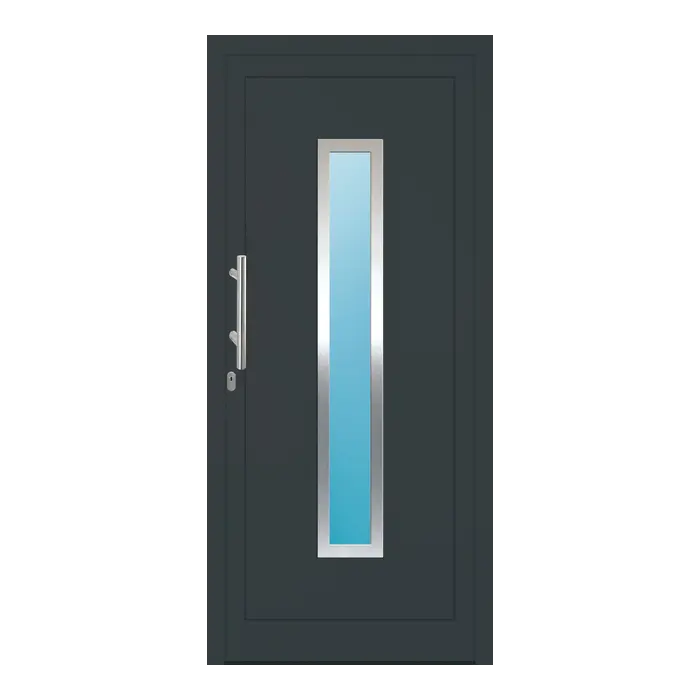 Haustür Aluminium 100x220 cm Prezo Top 05 Anthrazitgrau RAL 7016