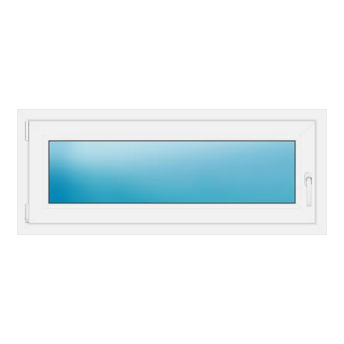 Einflügeliges Kunststofffenster 126x51 cm Weiß