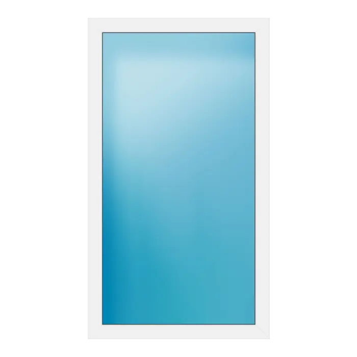 Festverglasung aus Kunststoff 100x176,5 cm Weiß