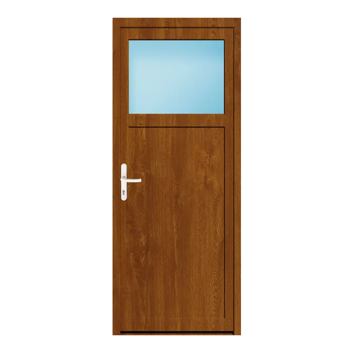 Nebeneingangstür 83x205 cm 1/3 Glas Golden Oak genarbt