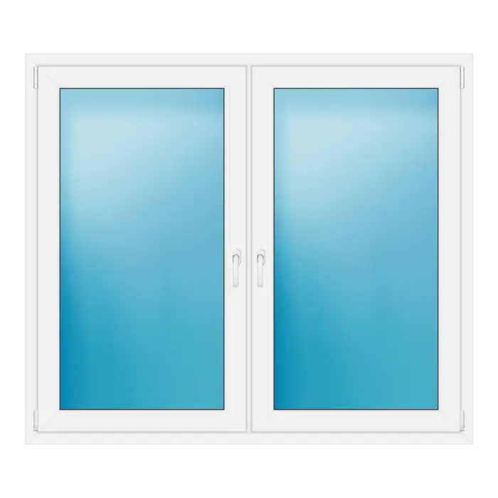 Zweiflügeliges Kunststofffenster 165x144 cm Weiß