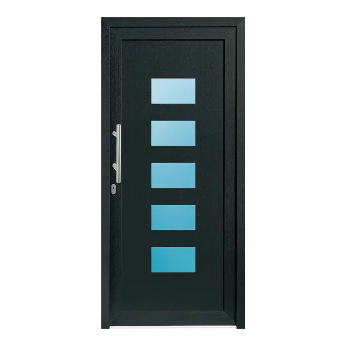 Haustür Kunststoff 98x212 cm Merkur Anthrazit-Grau genarbt