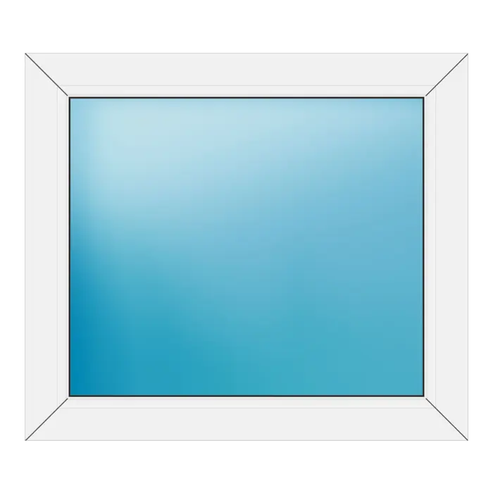 Festverglasung aus Kunststoff 80x70 cm Weiß