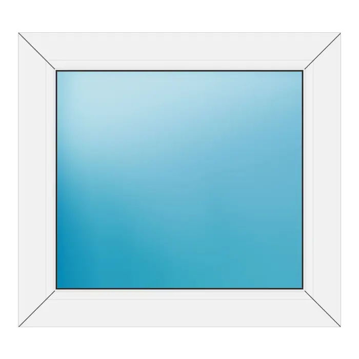 Festverglasung aus Kunststoff 68x62 cm Weiß