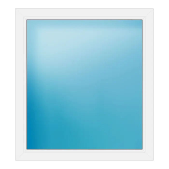 Festverglasung aus Kunststoff 99x109 cm Weiß