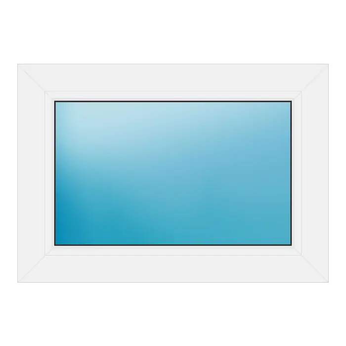 Festverglasung aus Kunststoff 67x47 cm Weiß