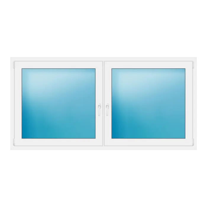 Zweiflügeliges Kunststofffenster 209x104 cm Weiß