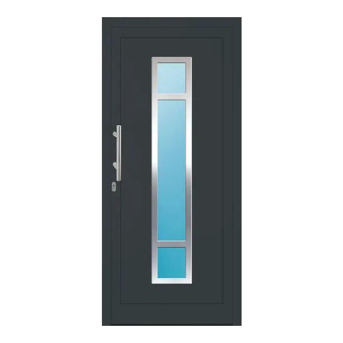 Haustür Aluminium 100x221 cm Prezo Top 01 Anthrazitgrau RAL 7016