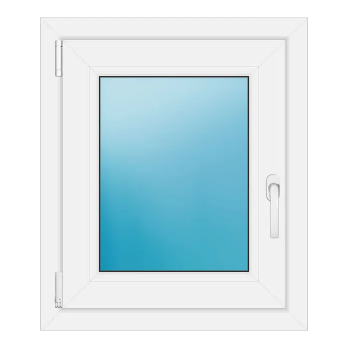 Einflügeliges Kunststofffenster 58x68 cm Weiß