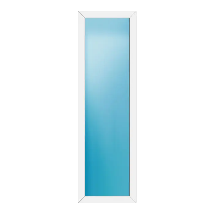 Festverglasung aus Kunststoff 66x216 cm Weiß