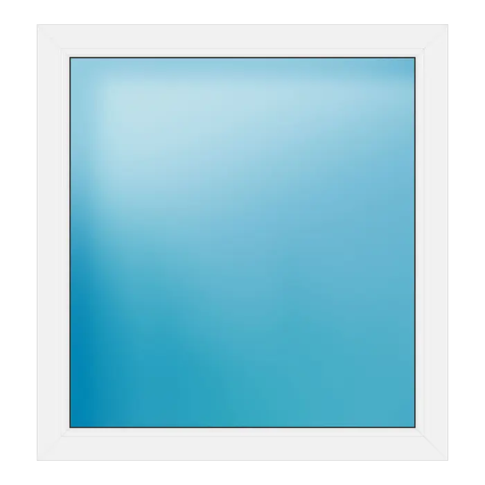 Festverglasung aus Kunststoff 100x106 cm Weiß