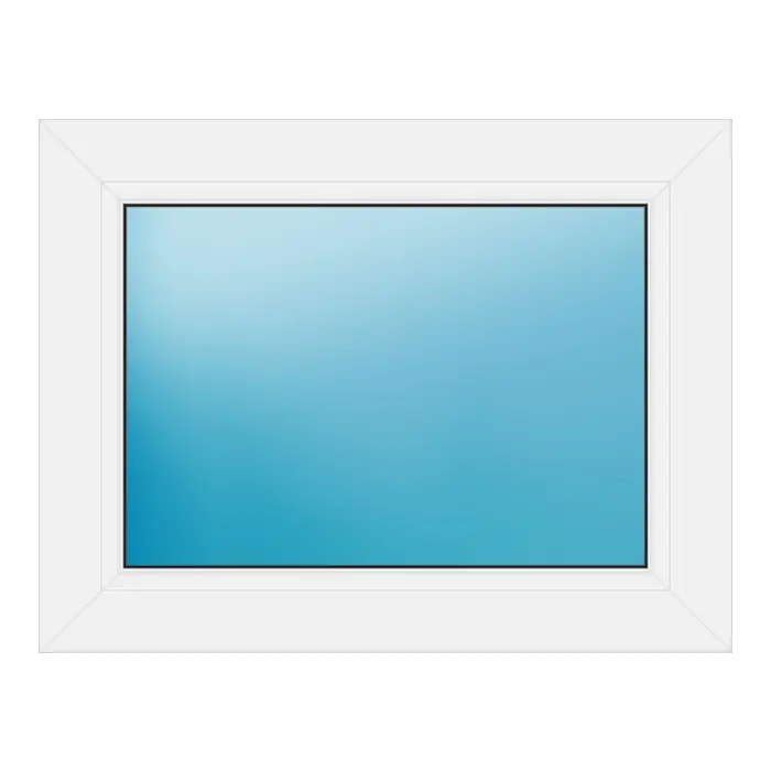 Festverglasung aus Kunststoff 65x50 cm Weiß