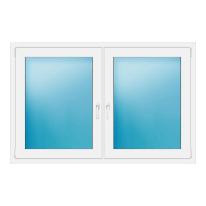 Zweiflügeliges Kunststofffenster 160x105 cm Weiß