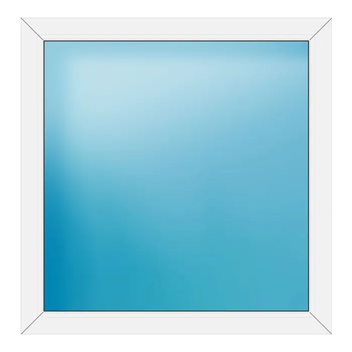 Festverglasung aus Kunststoff 108x110 cm Weiß