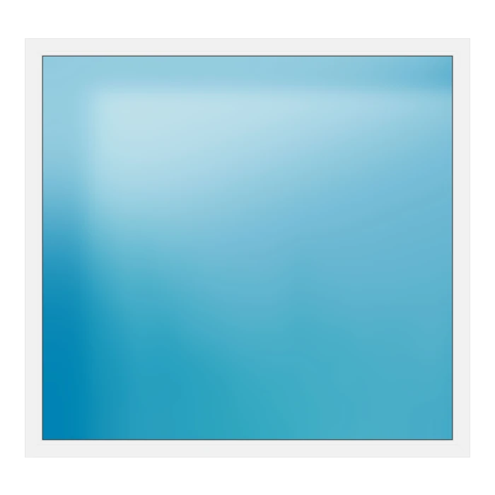 Festverglasung aus Kunststoff 203x191 cm Weiß