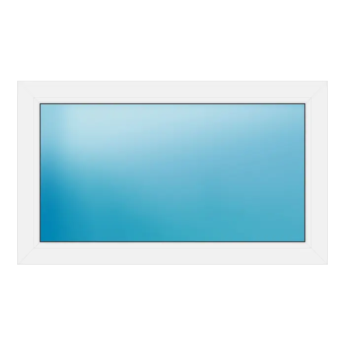 Festverglasung aus Kunststoff 110x65 cm Weiß