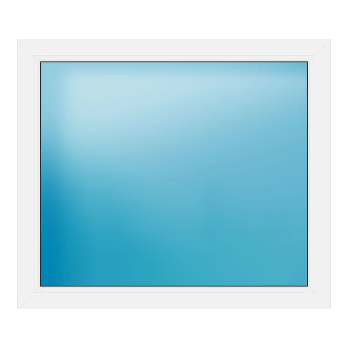 Festverglasung aus Kunststoff 110x95 cm Weiß