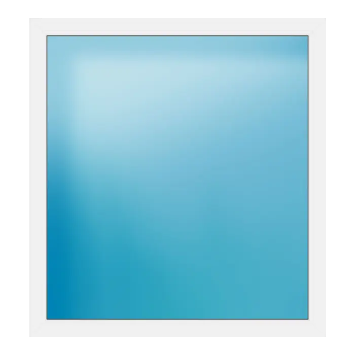 Festverglasung aus Kunststoff 134x144 cm Weiß