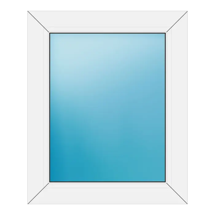Festverglasung aus Kunststoff 58x70 cm Weiß