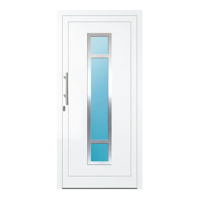 Haustür Aluminium 104x218 cm Prezo Top 01 Verkehrsweiß RAL 9016