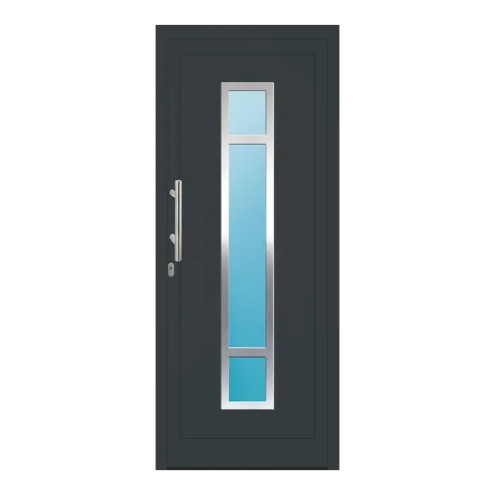 Haustür Aluminium 90,5x219 cm Prezo Top 01 Anthrazitgrau RAL 7016