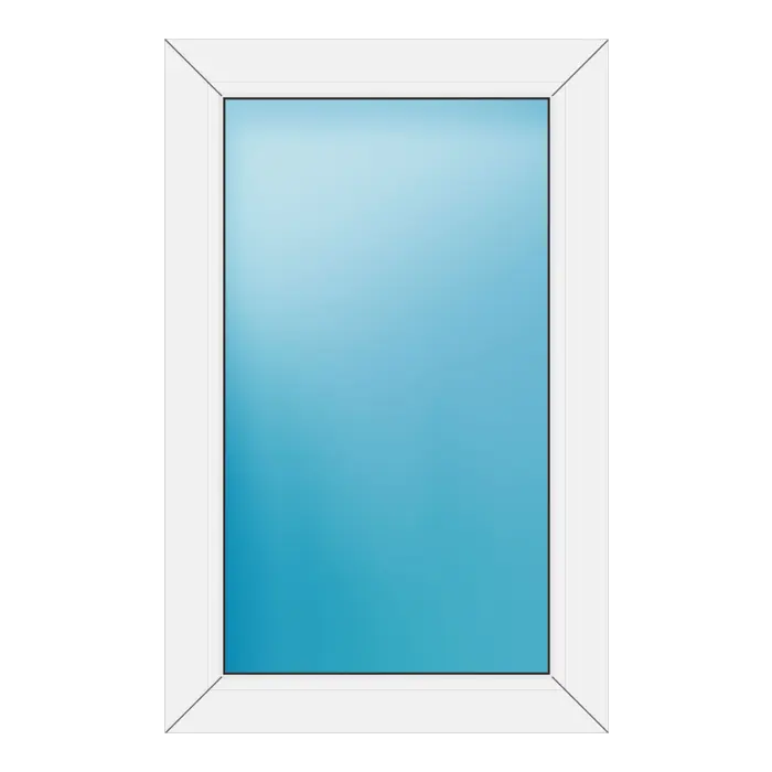 Festverglasung aus Kunststoff 60x94 cm Weiß