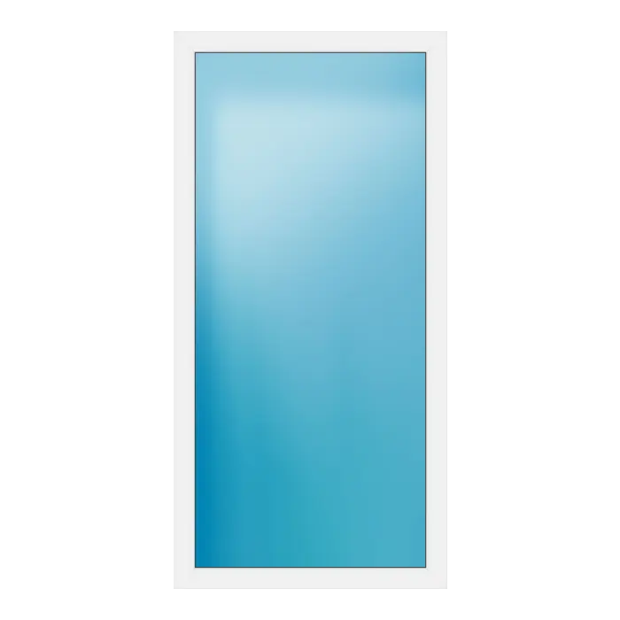 Festverglasung aus Kunststoff 103x210 cm Weiß