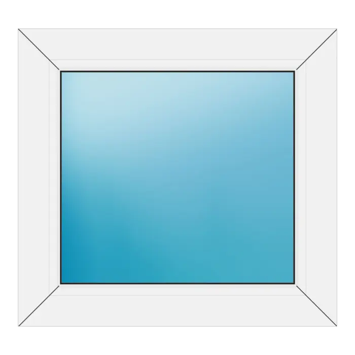 Festverglasung aus Kunststoff 60x56 cm Weiß