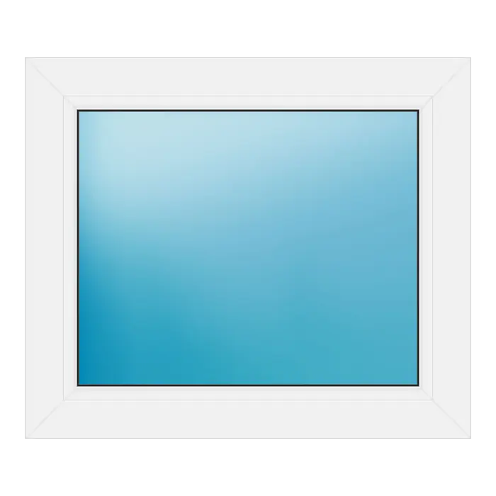 Festverglasung aus Kunststoff 68x58 cm Weiß